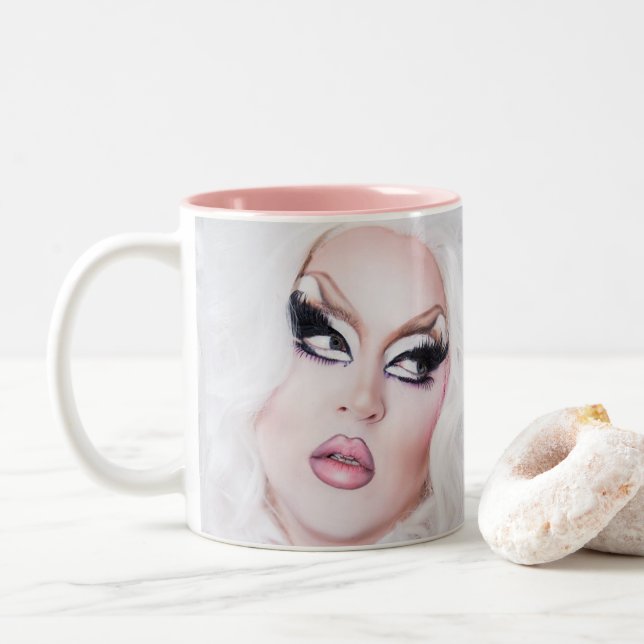 De Café Em Dois Tons Caneca por dias (Com Donut)
