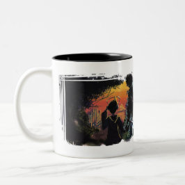 De Café Em Dois Tons Caneca - por do sol lo-fi pelo micgurro