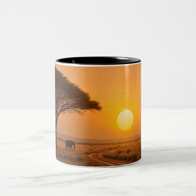 De Café Em Dois Tons Caneca Pôr do Sol na Savana (Centro)