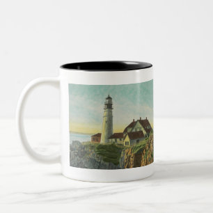 De Café Em Dois Tons Caneca Portland Head Light