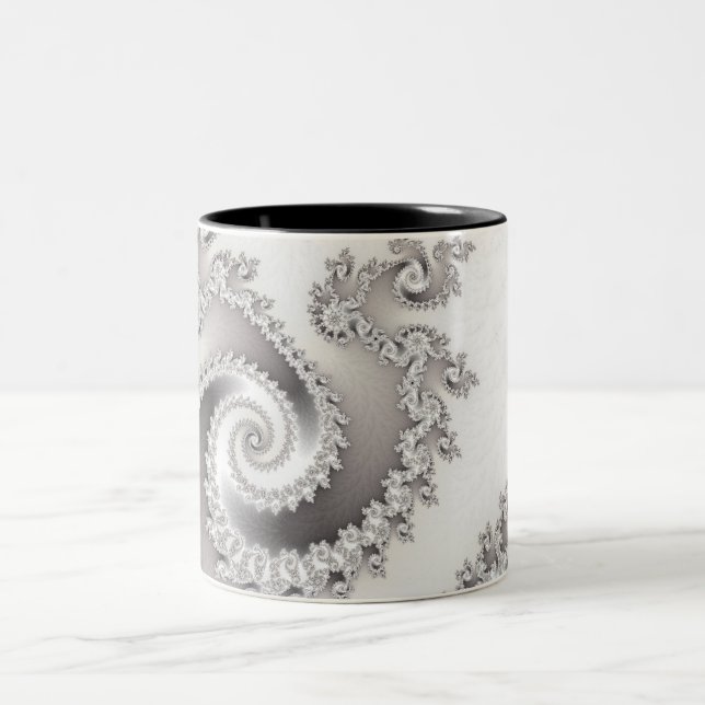 De Café Em Dois Tons Caneca Prata Triplo Giro (Centro)