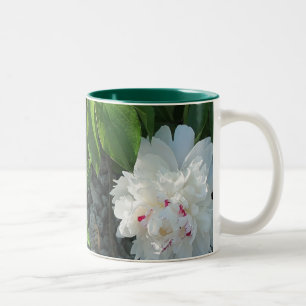De Café Em Dois Tons Caneca preciosa da peônia