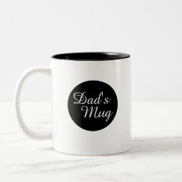 De Café Em Dois Tons Caneca Preta Clássica Personalizada do Papai
