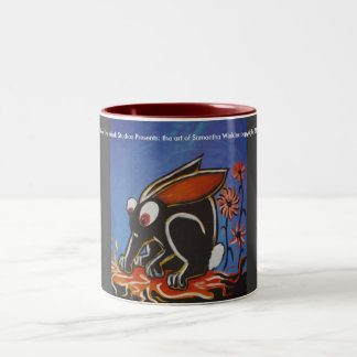 De Café Em Dois Tons caneca preta do coelho