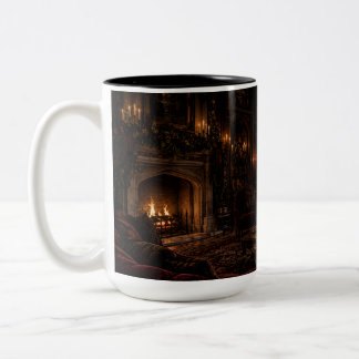 De Café Em Dois Tons Caneca Preta Gothic Fireside Parlor | Soothing Sav
