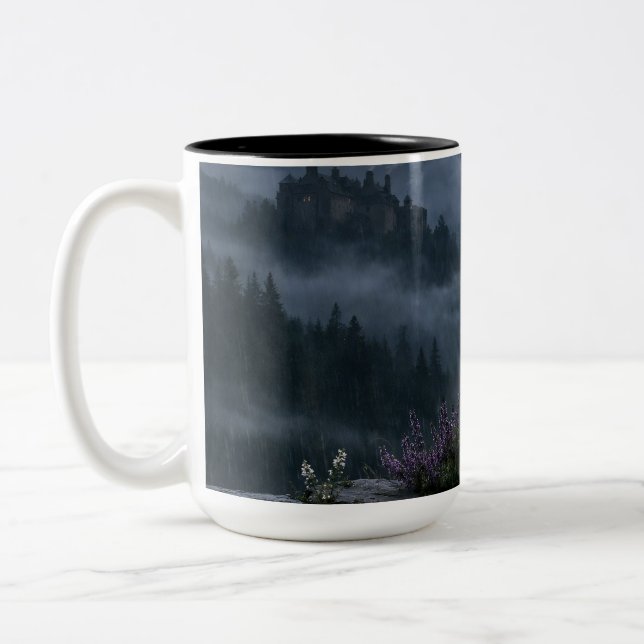 De Café Em Dois Tons Caneca Preta Vista da Lua da Lanterna Bruxa (Esquerda)