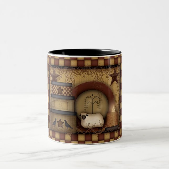 De Café Em Dois Tons Caneca Primitiva Design Classic (Centro)