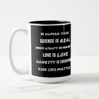 De Café Em Dois Tons Caneca progressiva dos valores