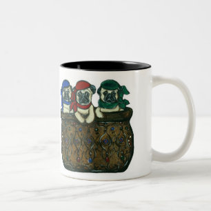 De Café Em Dois Tons Caneca Pug Pirata