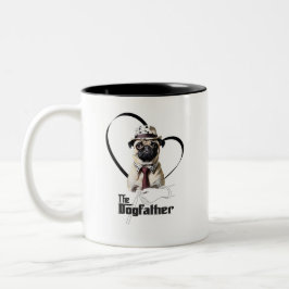 De Café Em Dois Tons Caneca Pug - The Dogfather