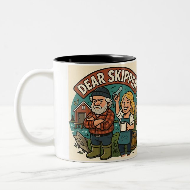 De Café Em Dois Tons Caneca Querido Skipper  (Esquerda)