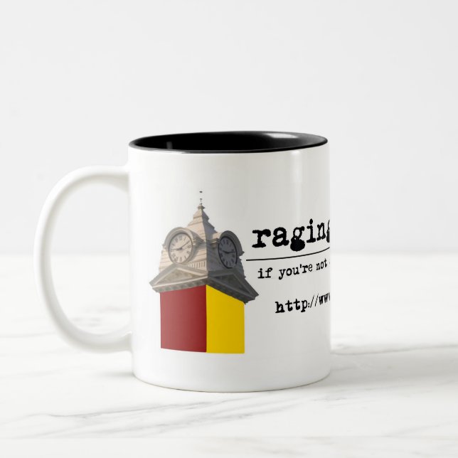 De Café Em Dois Tons Caneca Raging da imprensa da galinha (Esquerda)