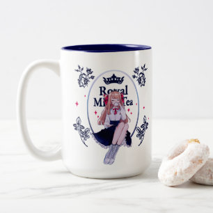 De Café Em Dois Tons Caneca real do chá do leite