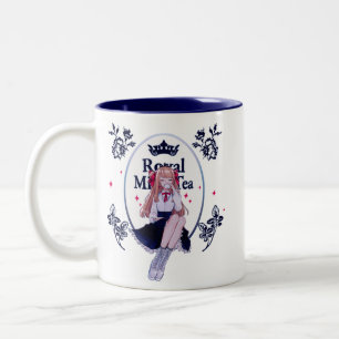 De Café Em Dois Tons Caneca real do chá do leite