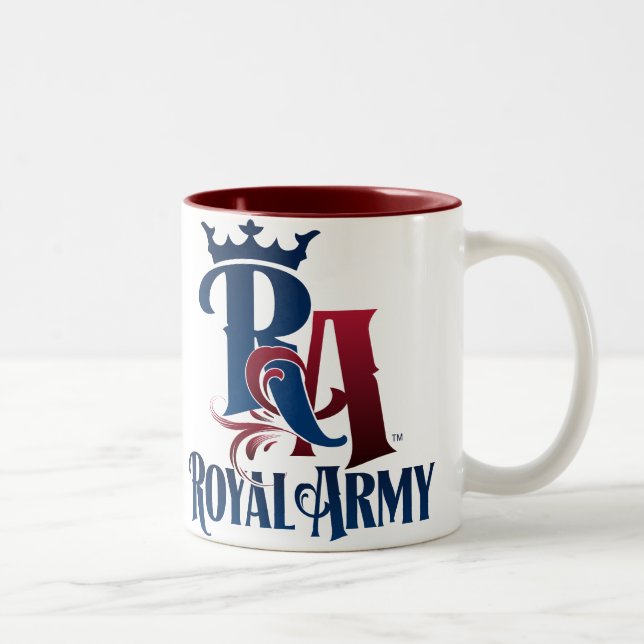 De Café Em Dois Tons Caneca real do emblema do exército (Direita)