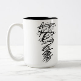 De Café Em Dois Tons Caneca Rebelde Rabisco Desenho