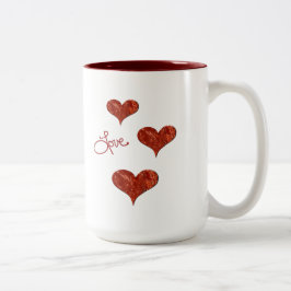 De Café Em Dois Tons Caneca Red Love