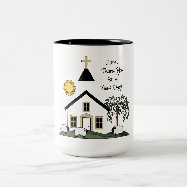 De Café Em Dois Tons Caneca Religiosa (Centro)