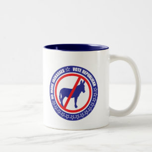 De Café Em Dois Tons caneca republicana votante