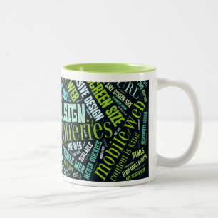De Café Em Dois Tons Caneca responsiva do design