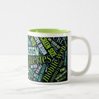 De Café Em Dois Tons Caneca responsiva do design