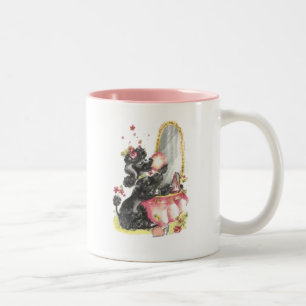 De Café Em Dois Tons Caneca retro da caniche