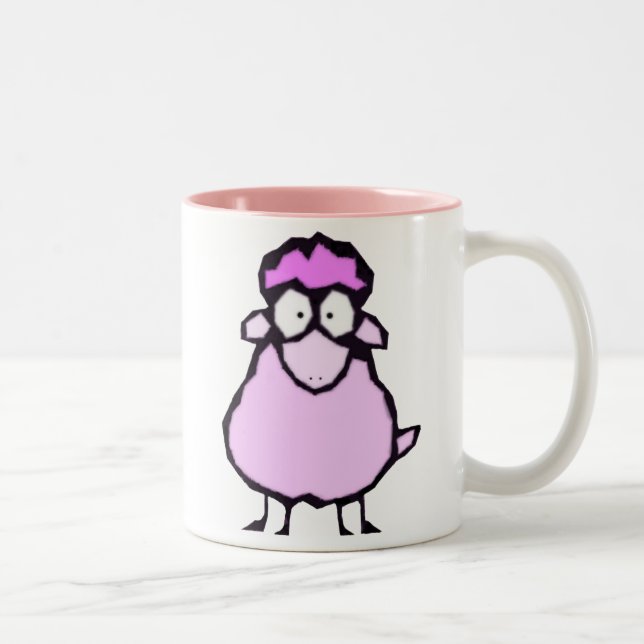 De Café Em Dois Tons Caneca Rosa (Direita)