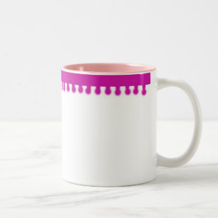 De Café Em Dois Tons Caneca Rosa Divertida