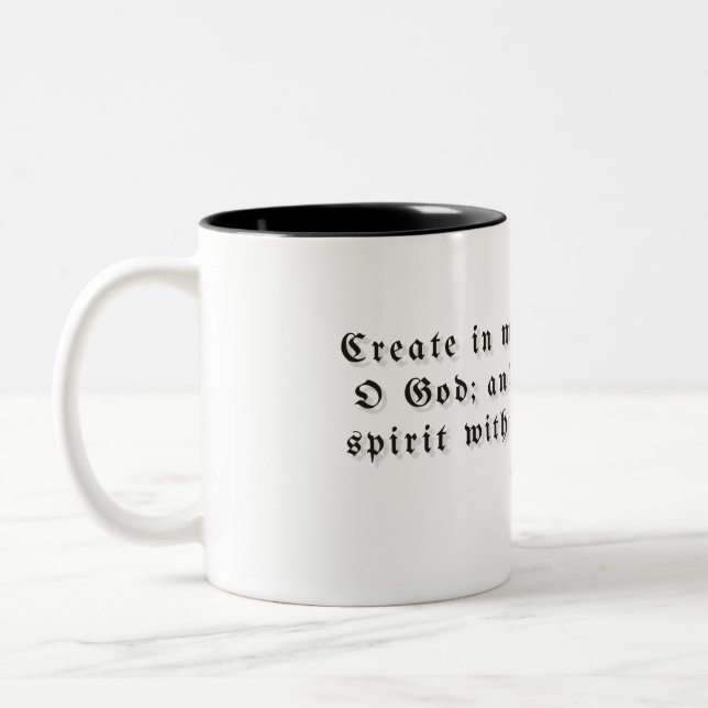 De Café Em Dois Tons Caneca Salmo 51:10 (Esquerda)