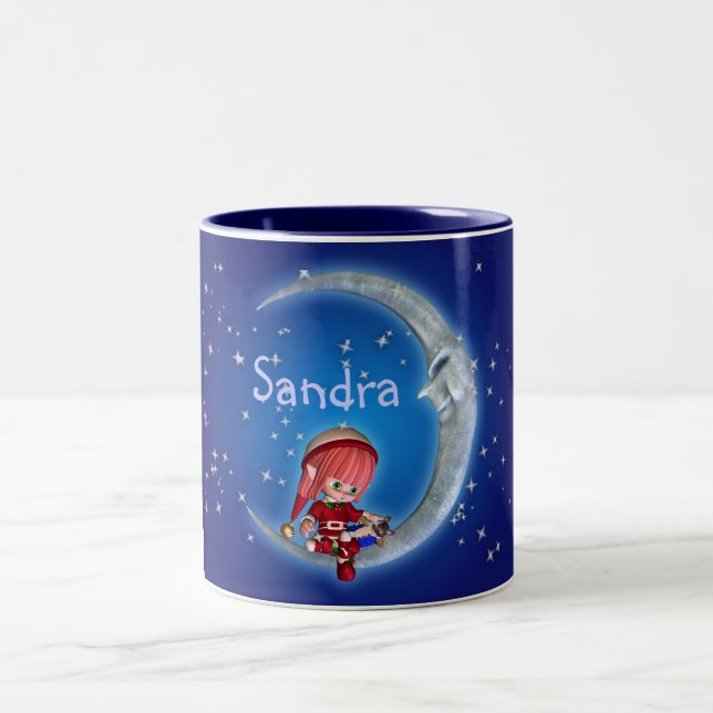 De Café Em Dois Tons caneca, Sandra, caneca Customisable Sandra do (Centro)