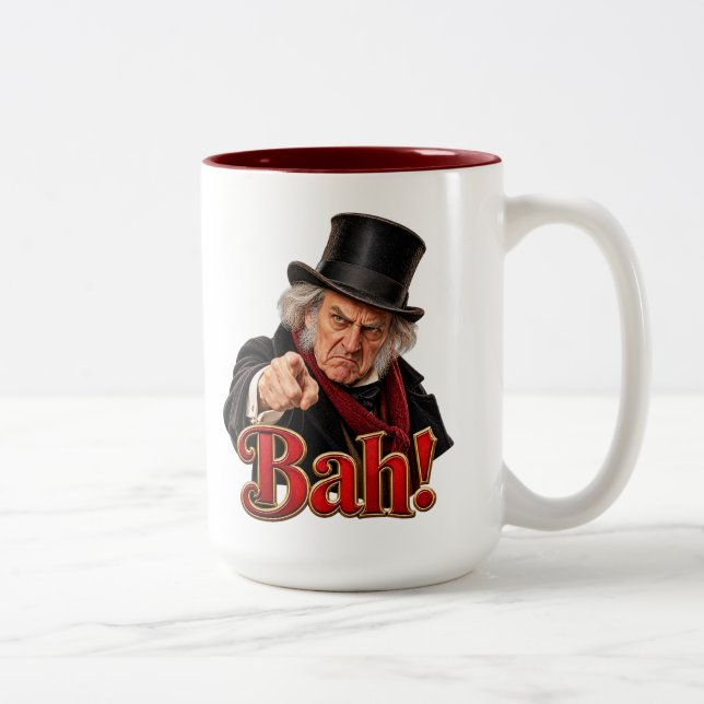 De Café Em Dois Tons Caneca Scrooge Bah! (Direita)