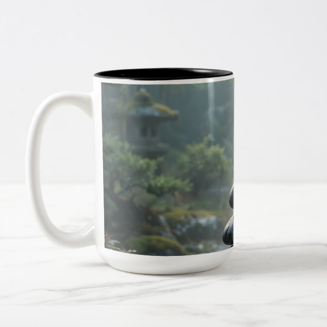 De Café Em Dois Tons Caneca Serenidade Jardim Zen (Esquerda)