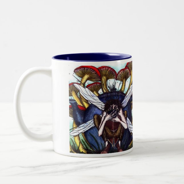 De Café Em Dois Tons Caneca séria do chá do país das fadas (Esquerda)