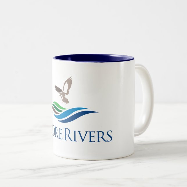 De Café Em Dois Tons Caneca ShoreRivers (Frente Esquerda)