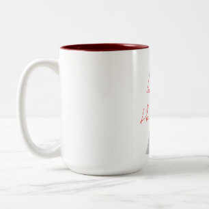 De Café Em Dois Tons Caneca Silhueta Casal Romântico - Eu sou dele 