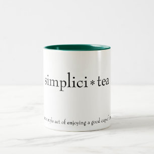 De Café Em Dois Tons caneca "simplici-tea"