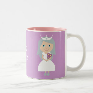 De Café Em Dois Tons Caneca sóbrio bonito da princesa