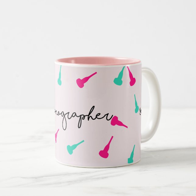 De Café Em Dois Tons Caneca Sonographer (Frente Esquerda)