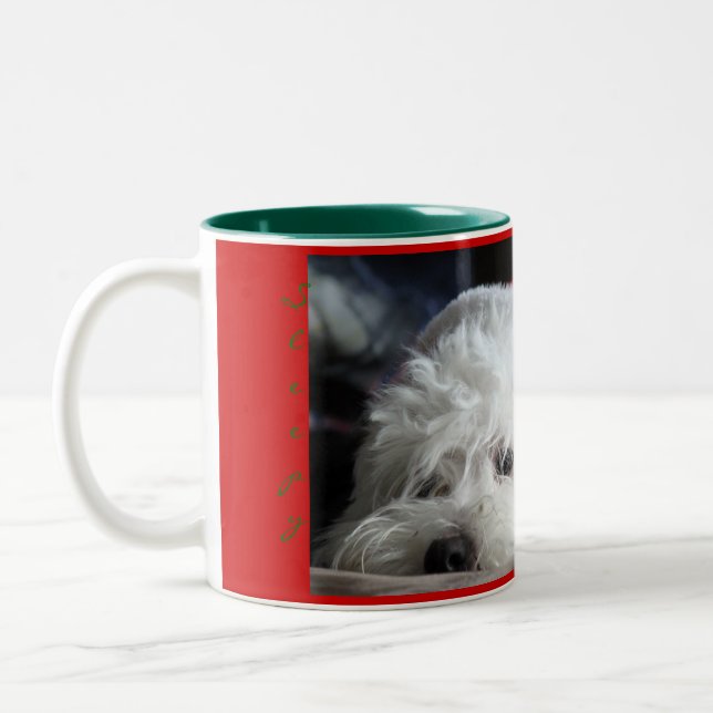 De Café Em Dois Tons Caneca sonolento do papai noel (Esquerda)