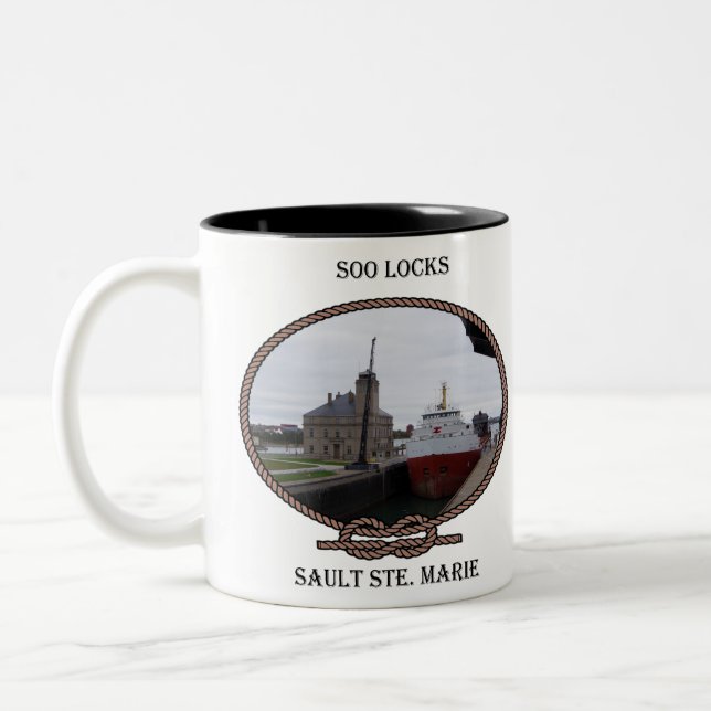 De Café Em Dois Tons Caneca Soo Locks (Esquerda)