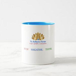 De Café Em Dois Tons Caneca Stop Breathe Think