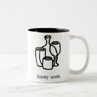 De Café Em Dois Tons Caneca sul sedento do logotipo