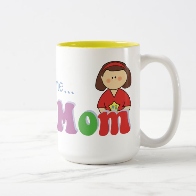 De Café Em Dois Tons Caneca super da mamã (Direita)