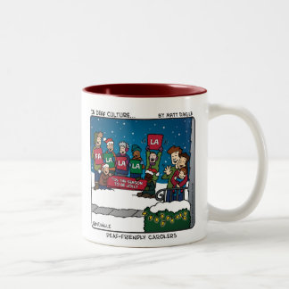 De Café Em Dois Tons Caneca Surdo-Amigável dos Carolers