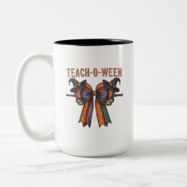 De Café Em Dois Tons Caneca Teach-O-Ween