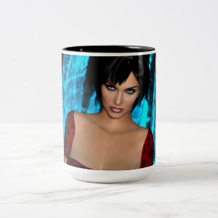 De Café Em Dois Tons caneca The World Behind the Eyes