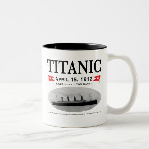 De Café Em Dois Tons Caneca titânica do Dois-Tom do navio do fantasma