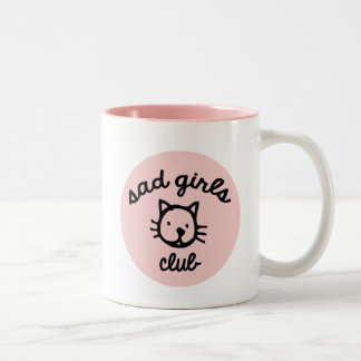De Café Em Dois Tons Caneca triste do clube das meninas