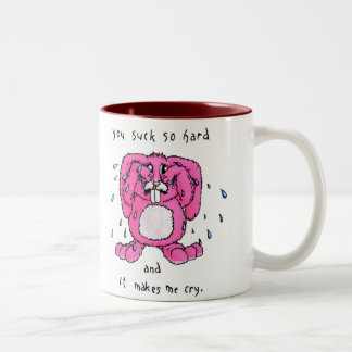 De Café Em Dois Tons Caneca triste do coelho