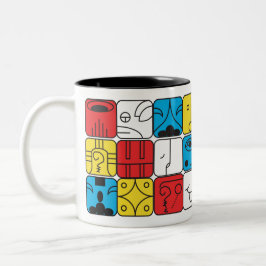 De Café Em Dois Tons Caneca Tzolkin Kin 20 Selos